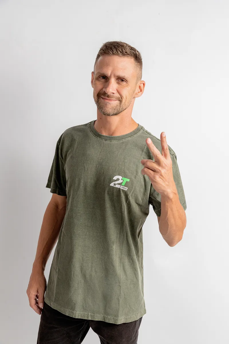 Camiseta Verde Estonado ENM2TEMPOS
